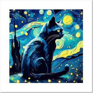 Cat Van Gogh Posters and Art